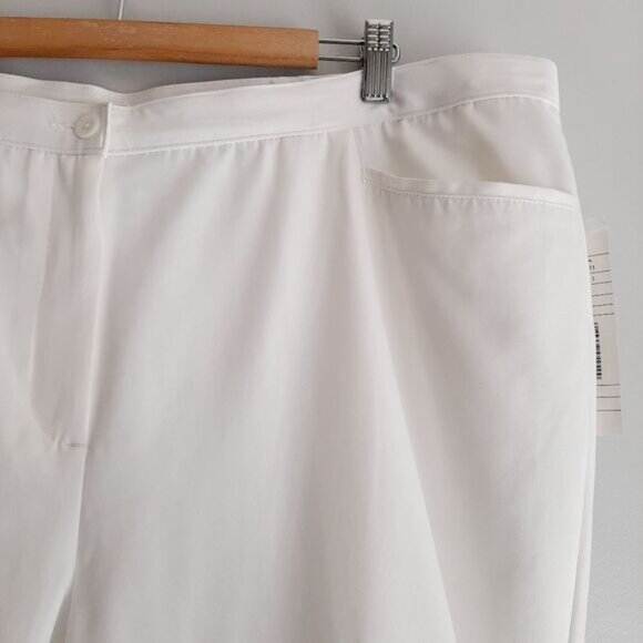 CARROLL REED | Capri Crop Pants White & Black Embroidery Sz 20W Flawed - Picture 6 of 14